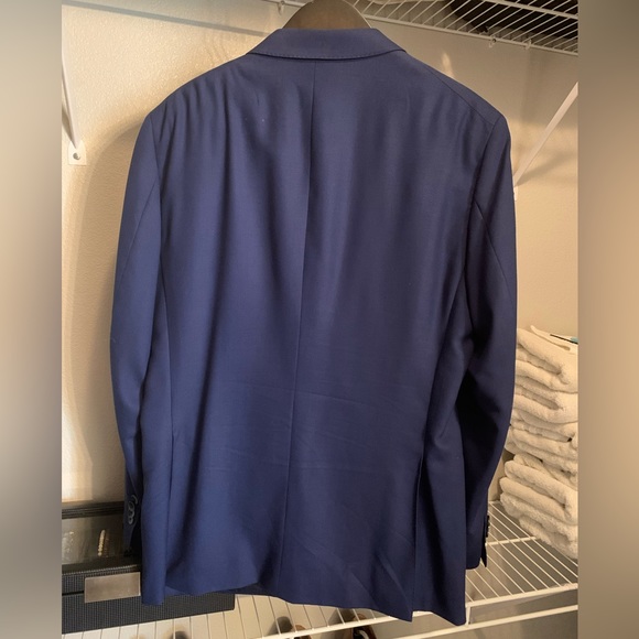 James Campbell Mens Blue Two Button Notch Lapel Wool Blazer Size 44R - Picture 2 of 6